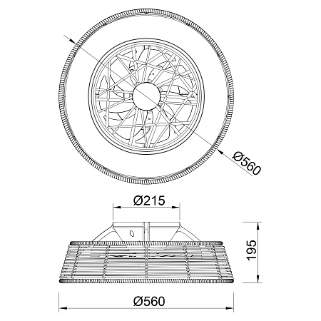 Люстра с вентилятором светодиодная Mantra INDONESIA 8225 Люстра с вентилятором светодиодная Mantra INDONESIA 8225