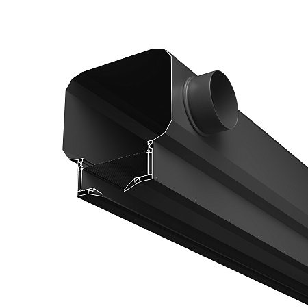 Диффузор с гексагональной сеткой, линейный, для натяжного потолка, черный, КСД тип 3 Maytoni Aero ARC-LD-SC-000013