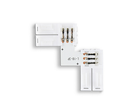 Соединитель угловой L для светодиодной ленты 5050 12/24V (3 конт.) 10 шт Ambrella light GS GS6651 Соединитель угловой L для светодиодной ленты 5050 12/24V (3 конт.) 10 шт Ambrella light GS GS6651