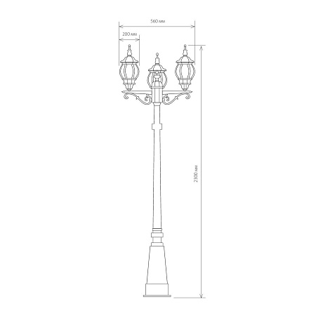 Уличный парковый светильник Elektrostandard Farola NLG99HL005 черный a025753