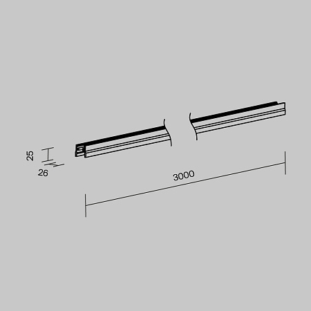 Профиль 3м накладной белый Maytoni Elasity IP O-TR001-P-W3M