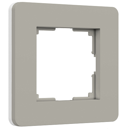 Рамка на 1 пост Werkel Split дымчатый/белый, стекло soft-touch W0013067 a067259