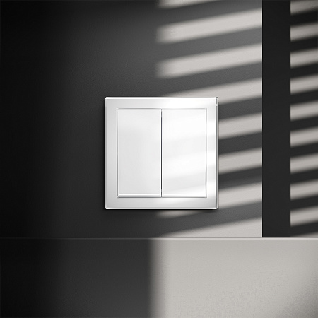 Выключатель встраиваемый VOLTUM S70 двухклавишный с подсветкой (белый глянцевый) VLS020201 Выключатель встраиваемый VOLTUM S70 двухклавишный с подсветкой (белый глянцевый) VLS020201