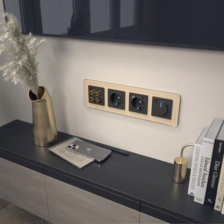 Рамка из стекла на 4 поста Werkel Elite W0042443 a057885 Рамка из стекла на 4 поста Werkel Elite W0042443 a057885