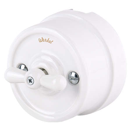 Переключатель одноклавишный белый Ретро Werkel Ретро W5612001 4690389166709 a051317 Переключатель одноклавишный белый Ретро Werkel Ретро W5612001 4690389166709 a051317