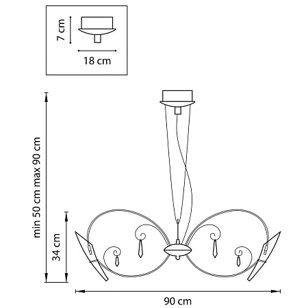 Подвесная люстра Lightstar Scarabeo 755084 Подвесная люстра Lightstar Scarabeo 755084
