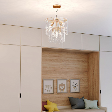 Люстра подвесная Eurosvet Claire 60170/8 золото a069011 Люстра подвесная Eurosvet Claire 60170/8 золото a069011