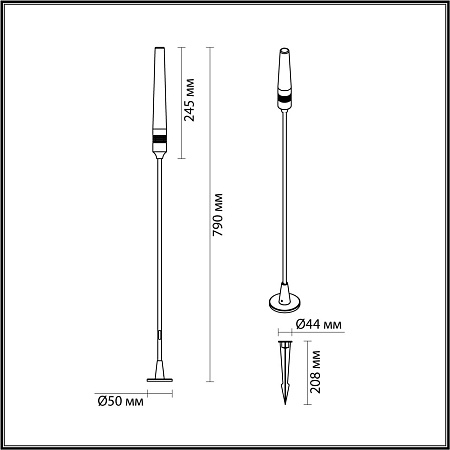 Уличный ландшафтный светодиодный светильник Odeon Light CANNA 7020/4GL