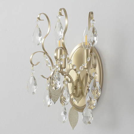 Светильник настенный Crystal Lux ESMIRALDA AP2 GOLD