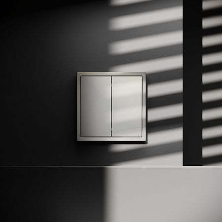 Выключатель встраиваемый VOLTUM S70 двухклавишный (шелк) VLS020104 Выключатель встраиваемый VOLTUM S70 двухклавишный (шелк) VLS020104