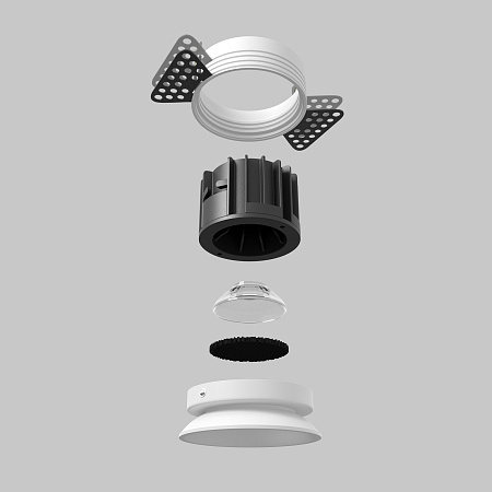 Светильник встраиваемый светодиодный Maytoni Round DL058-12W2.7K-TRS-W