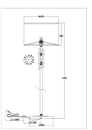 Торшер Maytoni Alloro MOD088FL-01BS Торшер Maytoni Alloro MOD088FL-01BS