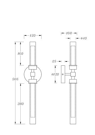 Бра Maytoni Stelo MOD116WL-L7BS3K Бра Maytoni Stelo MOD116WL-L7BS3K