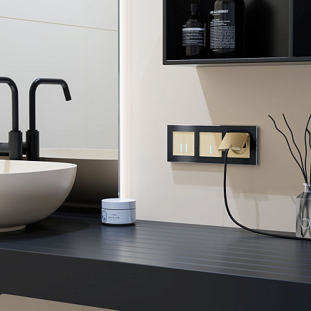 Сенсорный выключатель двухклавишный с функцией Wi-Fi Werkel a048329 a048329 Сенсорный выключатель двухклавишный с функцией Wi-Fi Werkel a048329 a048329