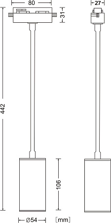 Трековый однофазный светильник Maytoni Unity SPL TR010-1-GU10-W