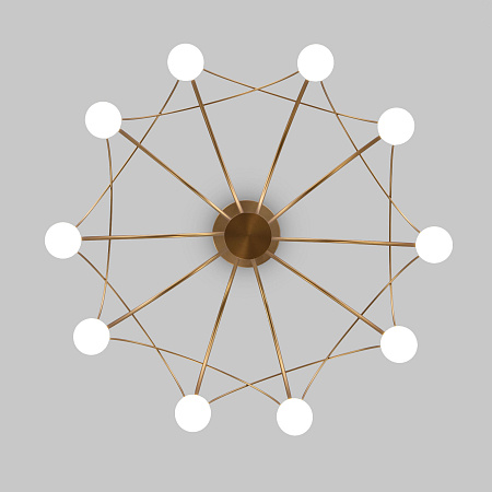 Люстра подвесная светодиодная Eurosvet Ragno 90030/10 LED золото a069298 Люстра подвесная светодиодная Eurosvet Ragno 90030/10 LED золото a069298