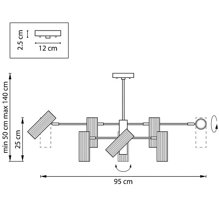 Люстра на штанге Lightstar Roma 718327 Люстра на штанге Lightstar Roma 718327