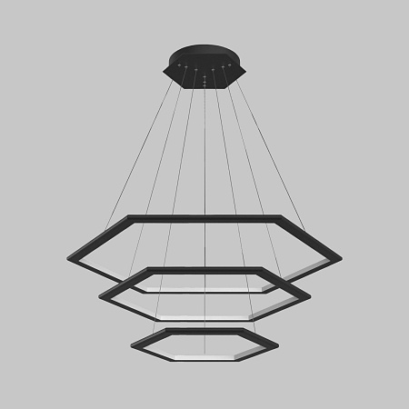 Люстра подвесная светодиодная Ledron GALAXY-COMBO-4-Black-3000K Люстра подвесная светодиодная Ledron GALAXY-COMBO-4-Black-3000K