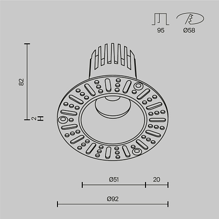 Светильник встраиваемый светодиодный Maytoni Dip DL119-10W-2.7K-TRS-W