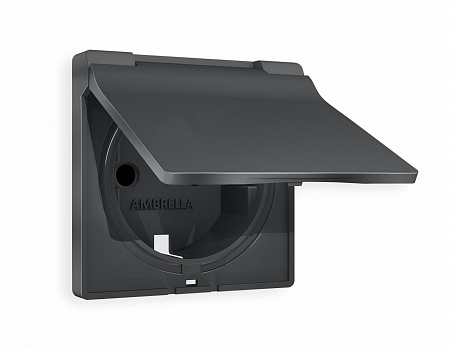 Лицевая панель для электрической розетки с заземлением со шторками и крышкой IP44 QUANT Ambrella Volt ALFA AP9080 Лицевая панель для электрической розетки с заземлением со шторками и крышкой IP44 QUANT Ambrella Volt ALFA AP9080