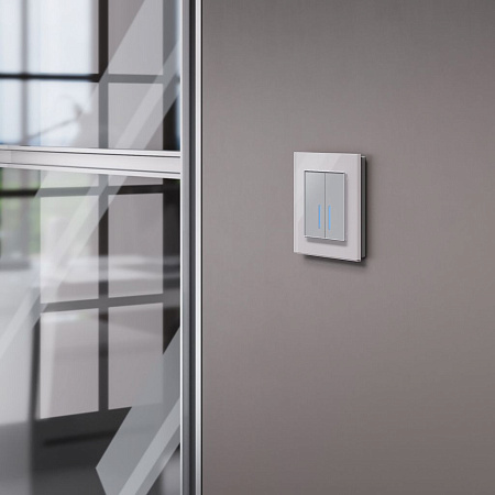 Сенсорный выключатель двухклавишный с функцией Wi-Fi Werkel a048324 a048324 Сенсорный выключатель двухклавишный с функцией Wi-Fi Werkel a048324 a048324