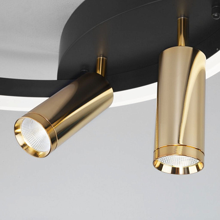 Спот светодиодный Eurosvet Luminari 90247/3 черный / золото a055664 Спот светодиодный Eurosvet Luminari 90247/3 черный / золото a055664