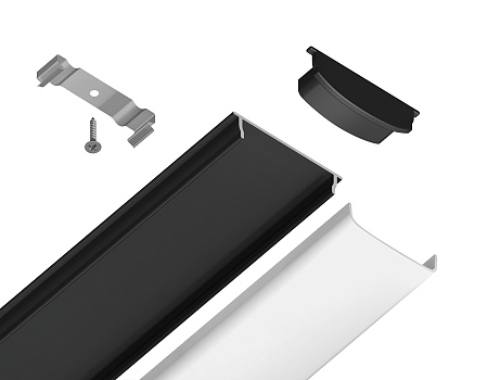 Накладной гибкий профиль для светодиодной ленты Ambrella light ILLUMINATION GP1600BK