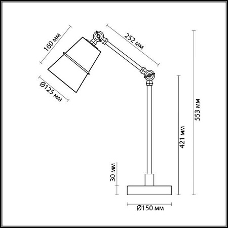 Настольная лампа Odeon Light Carlos 4154/1T