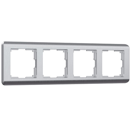Рамка на 4 поста серебряная Werkel Stream W0042106 4690389162466 a051275 Рамка на 4 поста серебряная Werkel Stream W0042106 4690389162466 a051275