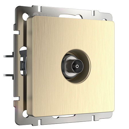 ТВ-розетка оконечная шампань рифленая Werkel W1183010 4690389160639 a051427 ТВ-розетка оконечная шампань рифленая Werkel W1183010 4690389160639 a051427