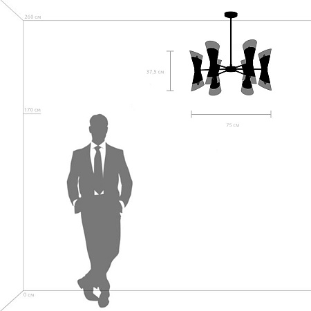 Люстра на штанге Lightstar Strato 817127 Люстра на штанге Lightstar Strato 817127