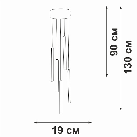 Светильник подвесной светодиодный Vitaluce V3045-1/5S Светильник подвесной светодиодный Vitaluce V3045-1/5S