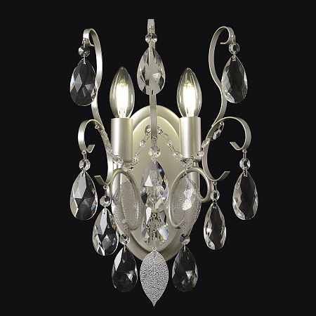 Светильник настенный Crystal Lux ESMIRALDA AP2 SILVER