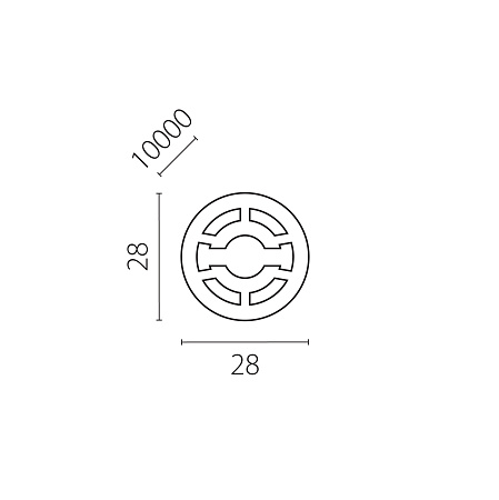 Профиль круглый силиконовый D28 Lightstar Profiled 442810