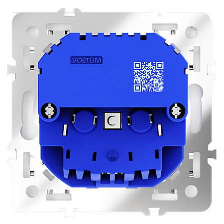 Розетка встраиваемая VOLTUM S70 с заземлением и защитными шторками, с USB, A+С, (белый матовый) VLS040502