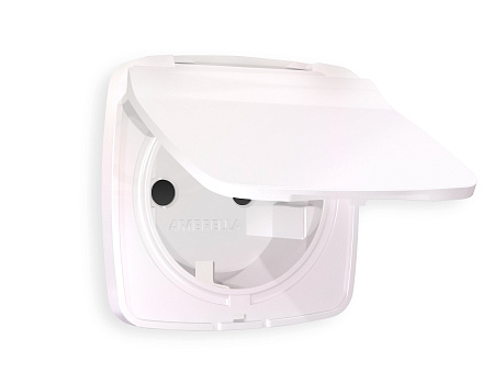 Лицевая панель для электрической розетки с заземлением со шторками и крышкой IP44 QUANT Ambrella Volt OMEGA OP2080 Лицевая панель для электрической розетки с заземлением со шторками и крышкой IP44 QUANT Ambrella Volt OMEGA OP2080