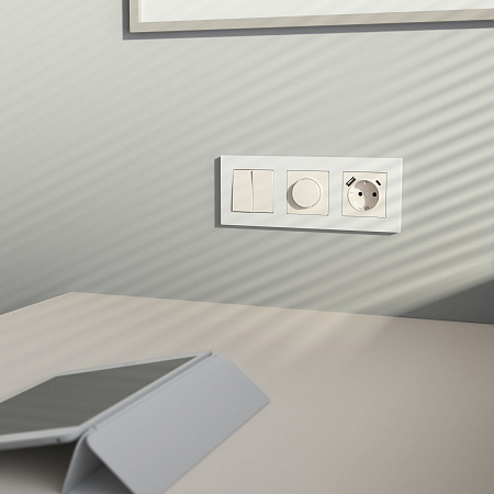 Розетка с заземлением, шторками и USB тип A+C айвори матовый Werkel W1171762 a069611