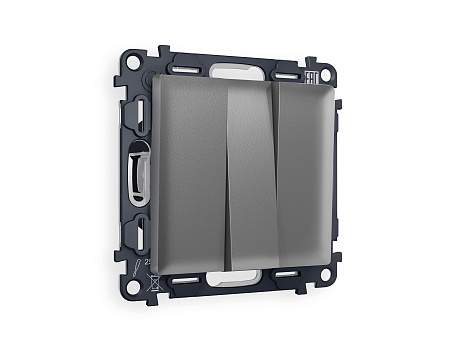 Комплект механизма 3-клавишного выключателя Ambrella Volt ALFA MA655010 Комплект механизма 3-клавишного выключателя Ambrella Volt ALFA MA655010