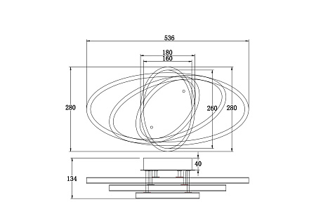 Люстра потолочная светодиодная Freya Vande FR6018CL-L54WB
