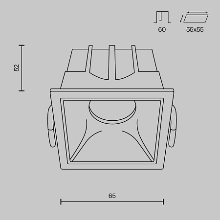 Светильник встраиваемый Maytoni Alfa LED DL043-01-10W3K-D-SQ-WB