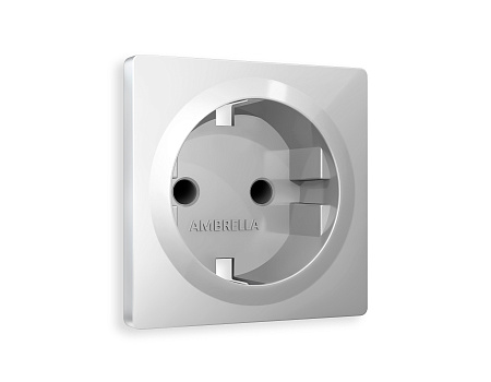 Лицевая панель для электрической розетки с заземлением со шторками QUANT Ambrella Volt ALFA AP4070 Лицевая панель для электрической розетки с заземлением со шторками QUANT Ambrella Volt ALFA AP4070