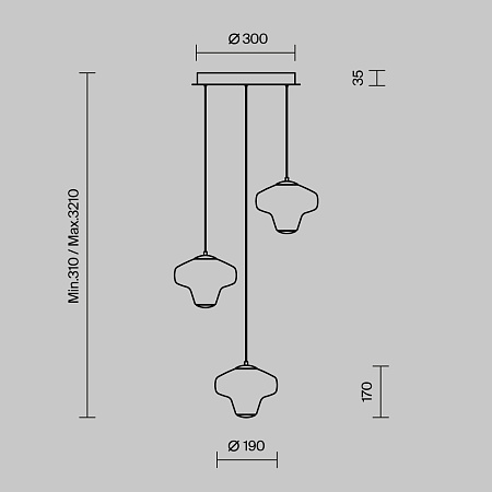 Светильник подвесной светодиодный Maytoni Sirocco MOD359PL-L17BS3K Светильник подвесной светодиодный Maytoni Sirocco MOD359PL-L17BS3K