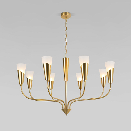 Люстра подвесная Eurosvet Rhyton 60167/8 латунь a068281 Люстра подвесная Eurosvet Rhyton 60167/8 латунь a068281