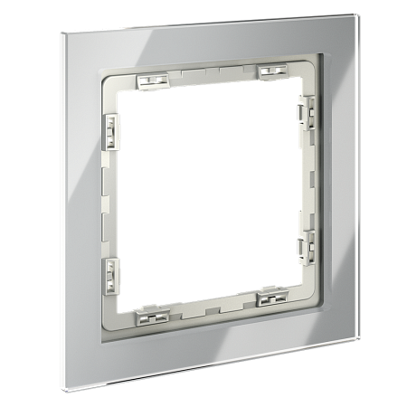 Рамка стеклянная VOLTUM S70 на 1 пост, (сталь, стекло) VLS110105