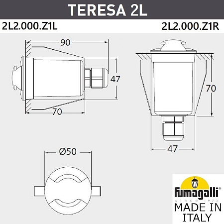 Грунтовый светильник FUMAGALLI TERESA 2L 2L2.000.000.LXZ1L Грунтовый светильник FUMAGALLI TERESA 2L 2L2.000.000.LXZ1L
