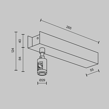 Основание потолочное для блока питания с вводом питания Maytoni Flarity TRA156C-BB1-BS