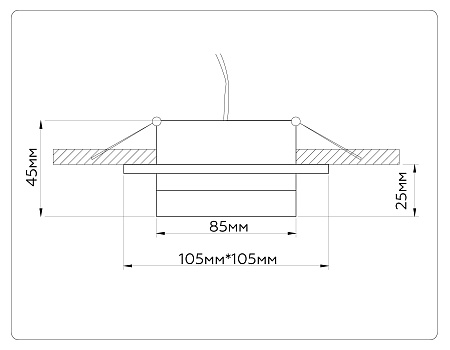 Светильник встраиваемый Ambrella light TN52421 Светильник встраиваемый Ambrella light TN52421