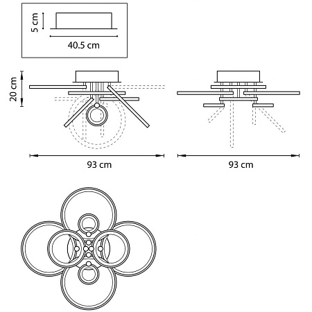 Потолочная люстра Lightstar Breve 749094 Потолочная люстра Lightstar Breve 749094