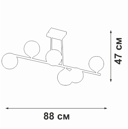 Люстра потолочная Vitaluce V2046-1/6PL Люстра потолочная Vitaluce V2046-1/6PL