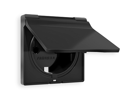 Лицевая панель для электрической розетки с заземлением со шторками и крышкой IP44 QUANT Ambrella Volt ALFA AP8080 Лицевая панель для электрической розетки с заземлением со шторками и крышкой IP44 QUANT Ambrella Volt ALFA AP8080